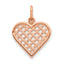 10k Rose Gold Heart Charm