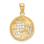 10k Polished Globe Pendant