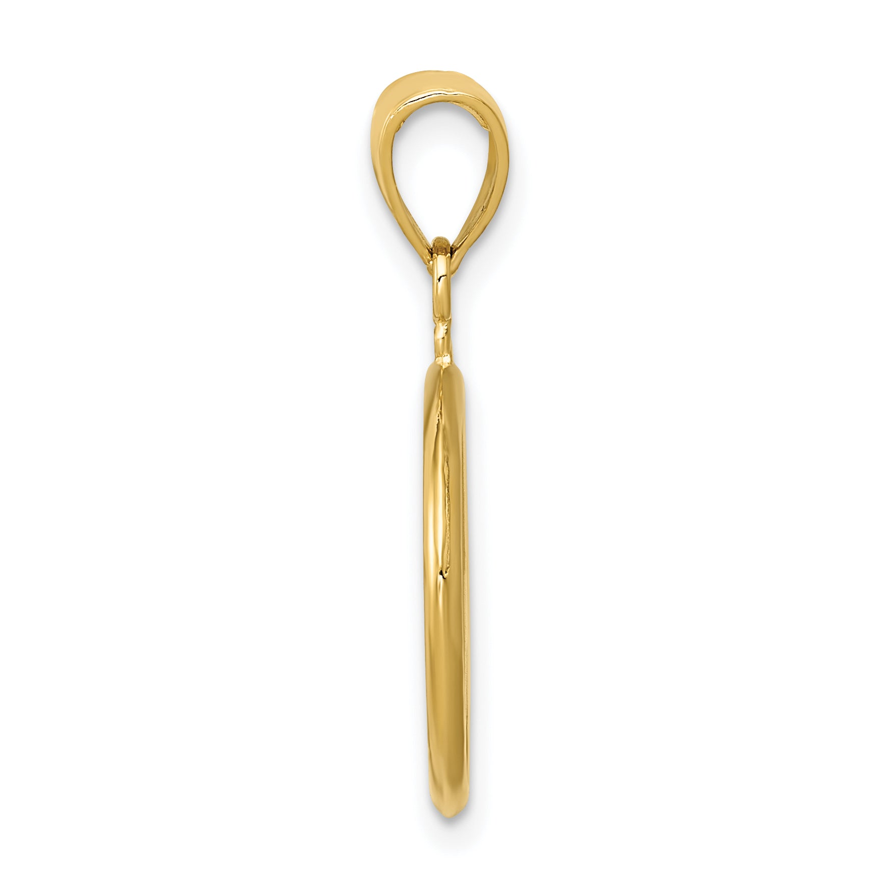 10K Yellow Gold Peace Sign Charm - view 2