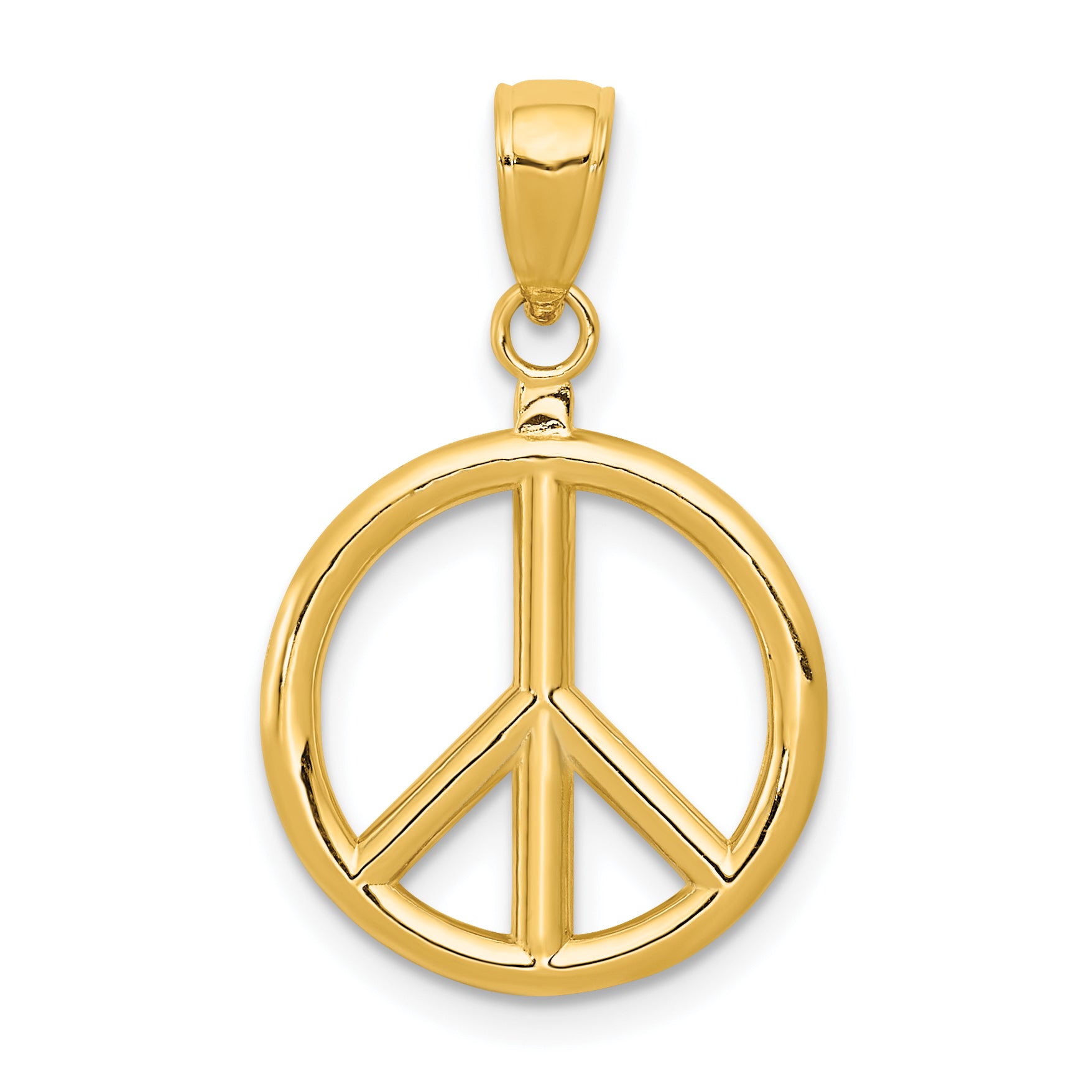 10K Yellow Gold Peace Sign Charm Main image