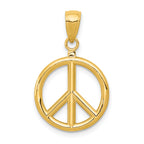 10K Yellow Gold Peace Sign Charm