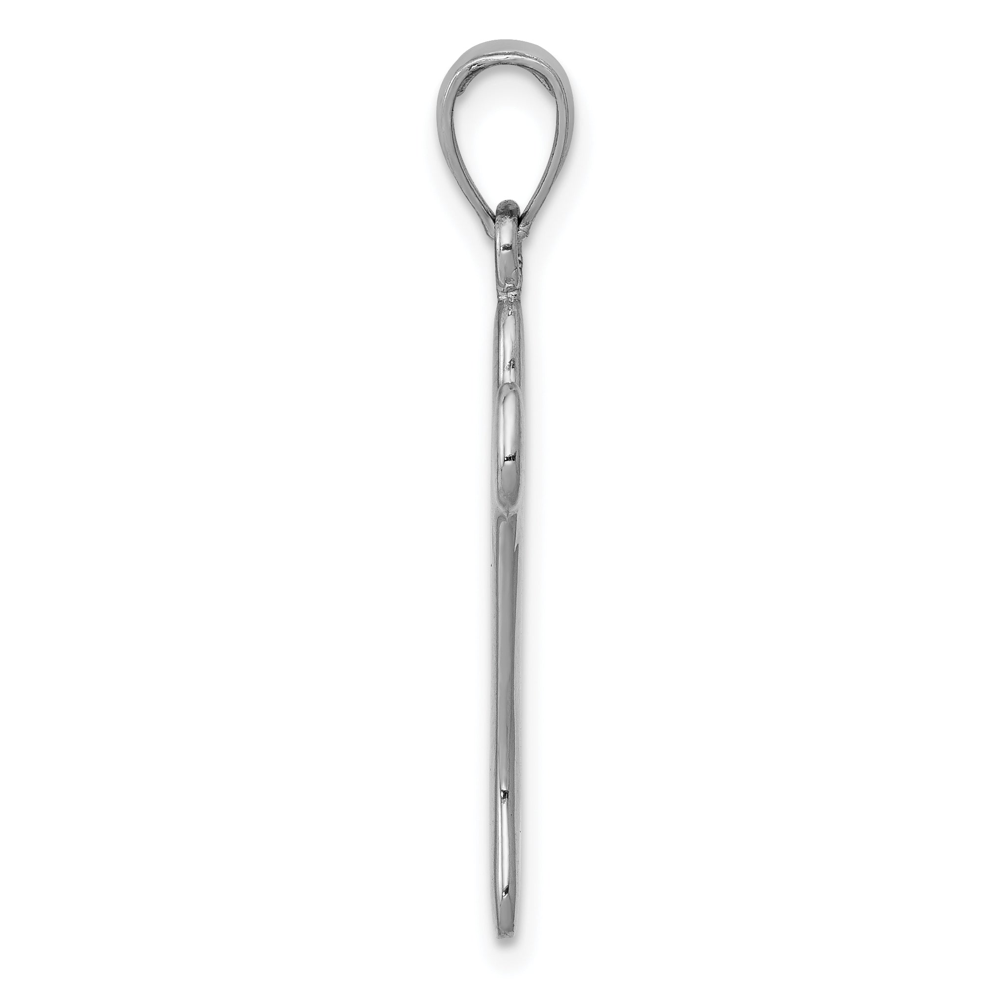 10k White Gold 3-D Dog Bone Pendant Secondary image