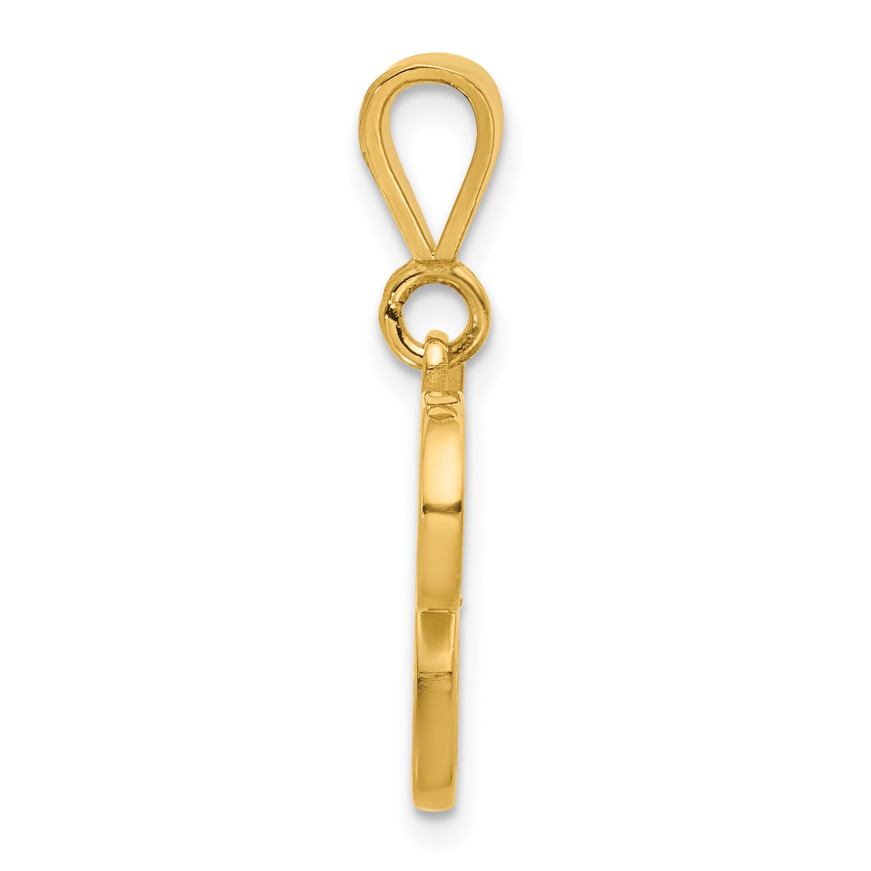 10k Initial U Pendant