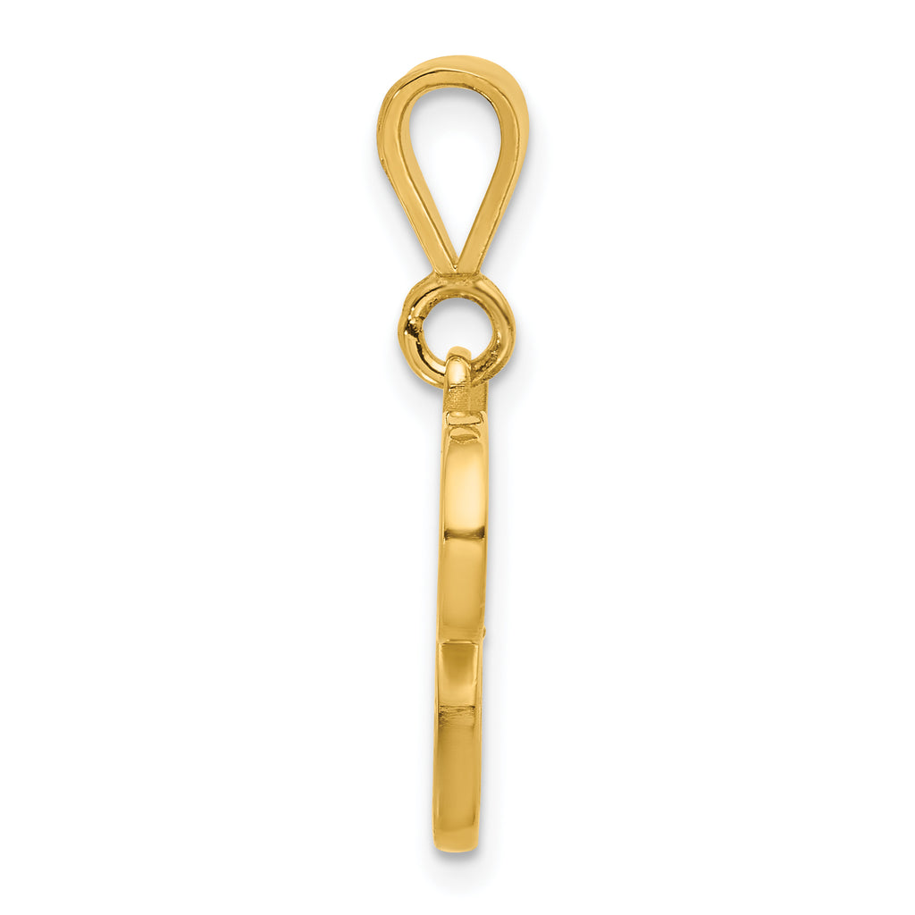 10k Initial U Pendant