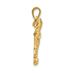 10k Solid Polished Eagle Pendant