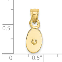 10K Polished 3-D Moveable Pulley Charm