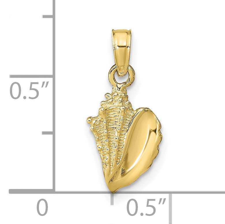 10k Conch Shell Pendant