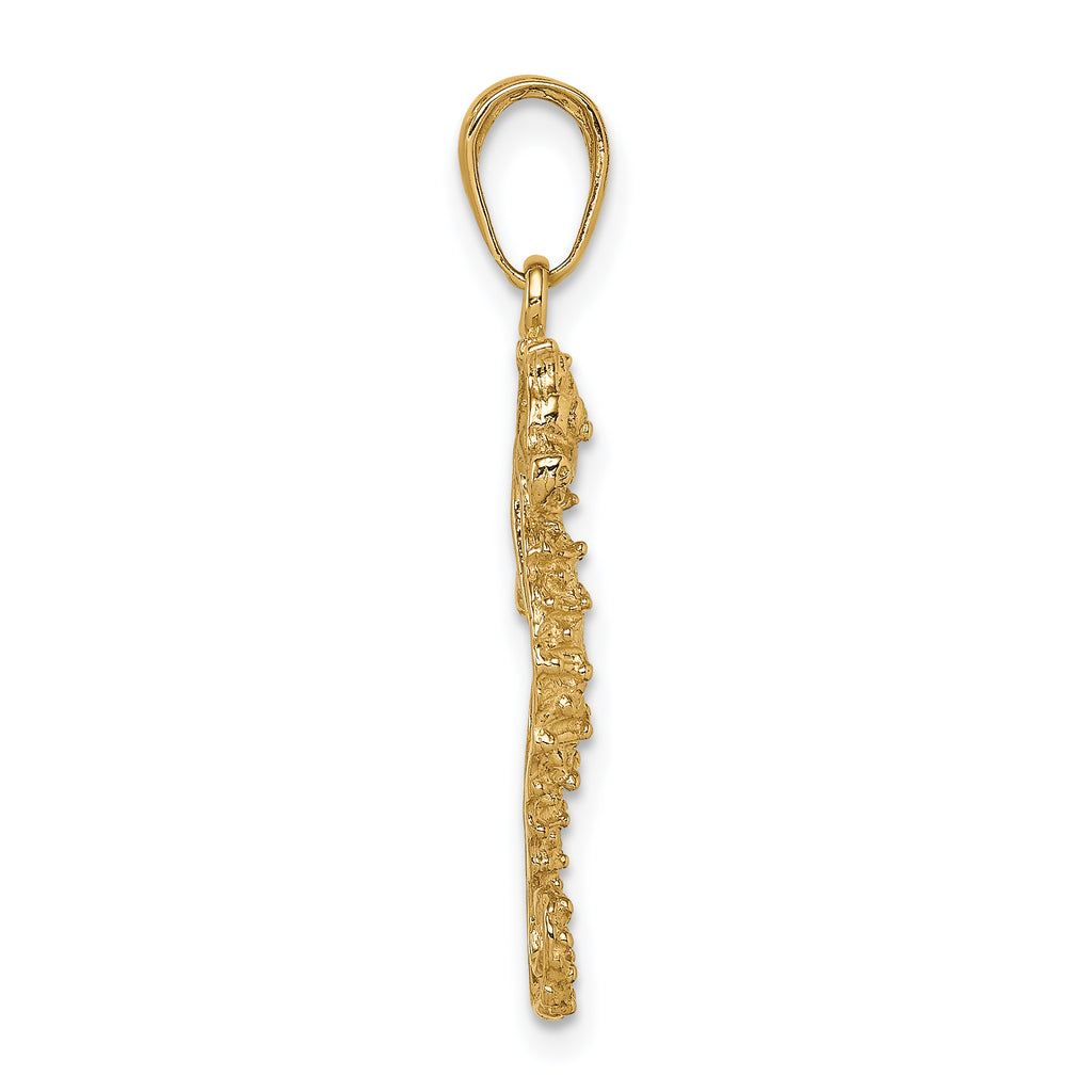 10K None Seahorse Pendant - view 2