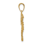 10K None Seahorse Pendant - view 2
