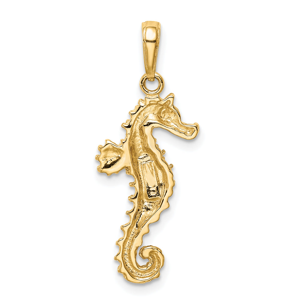 10K None Seahorse Pendant - view 4