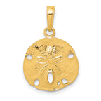 10K Polished Sand Dollar Pendant