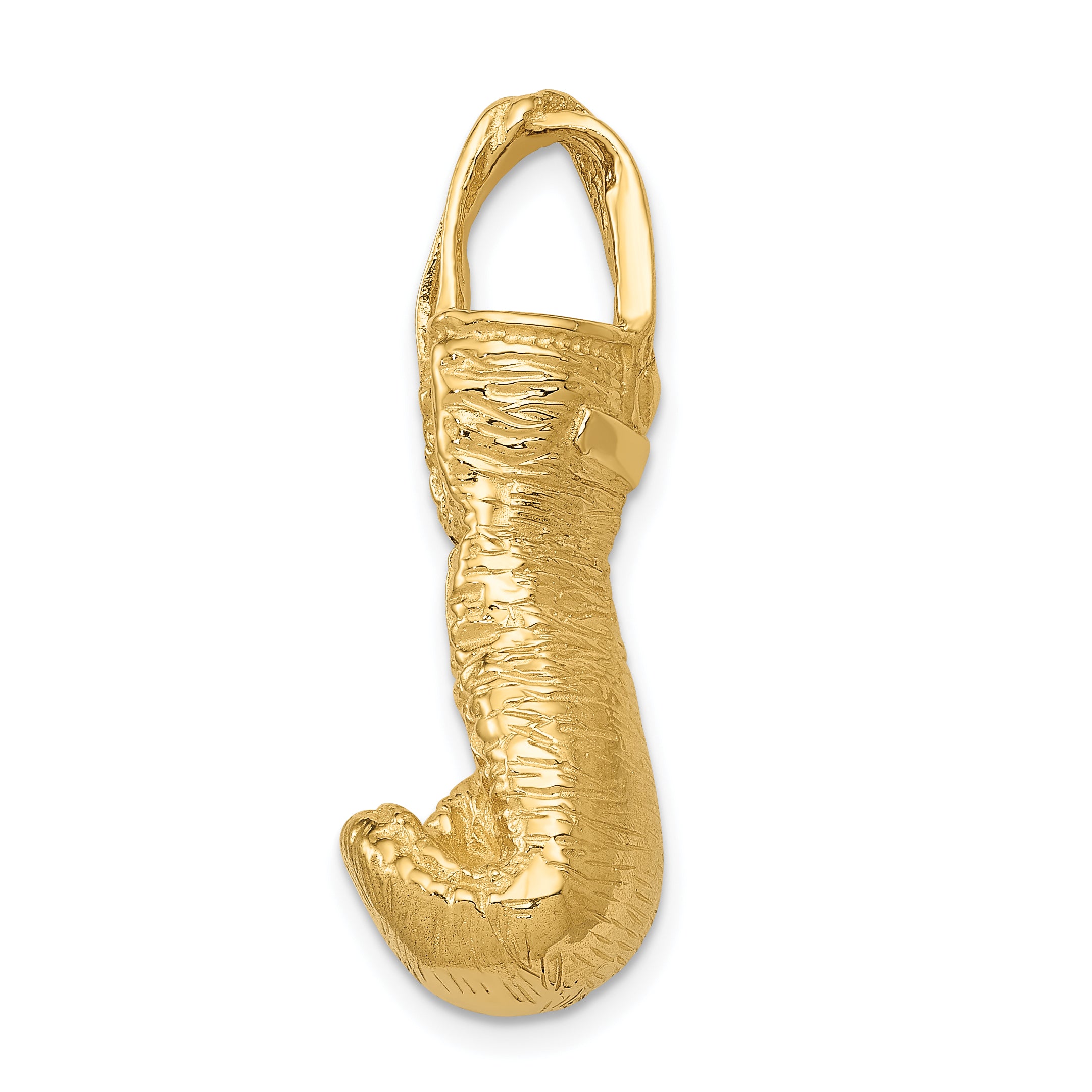 10K Hollow Polished 3-D Boxing Glove Pendant Secondary image