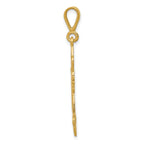 10k Fleur de Lis Cross Pendant