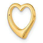 10K None Polished 12mm Medium Floating Heart Chain Slide - view 5