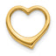 10K None Polished 12mm Medium Floating Heart Chain Slide