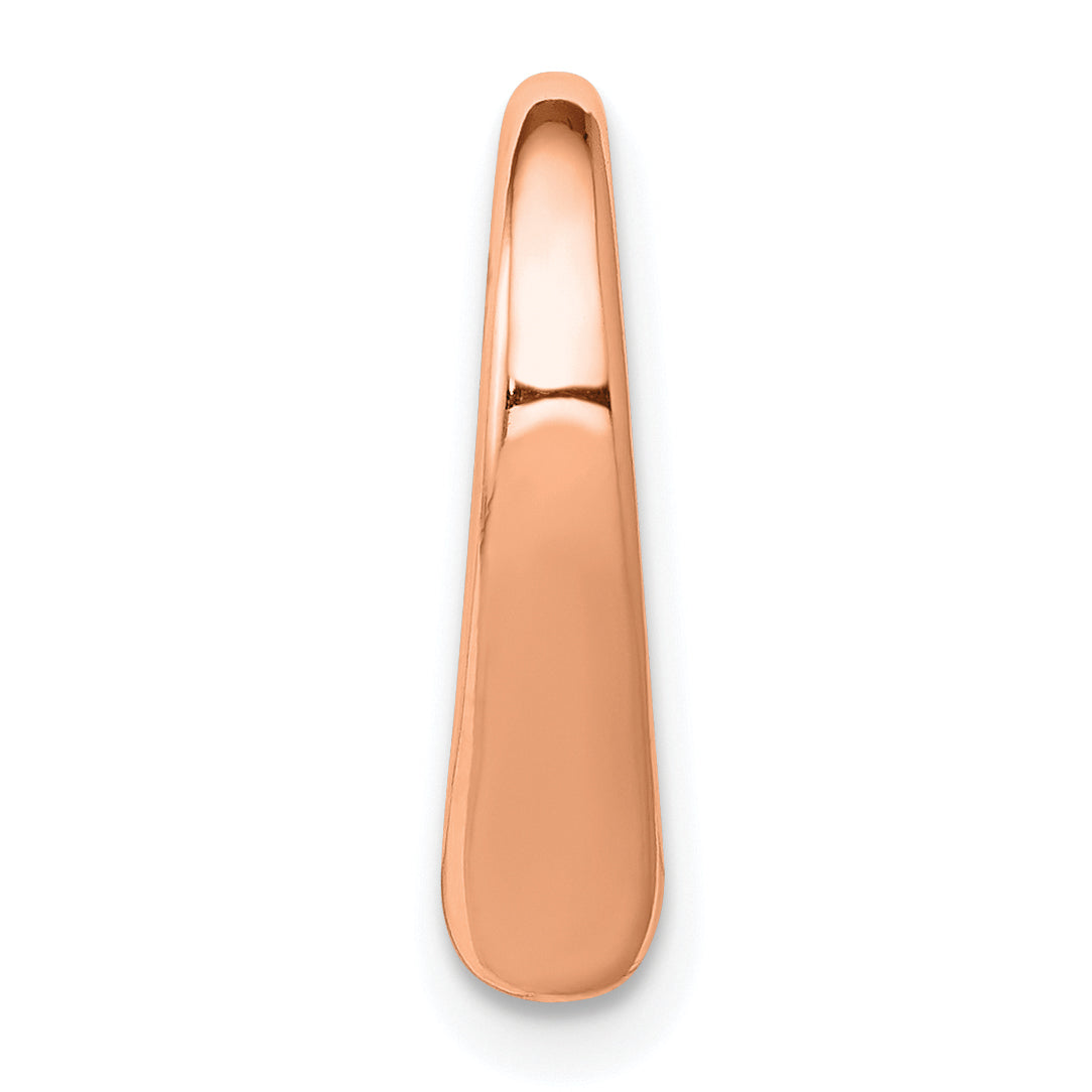 10K Rose Gold Polished Heart Chain Slide Secondary image