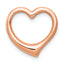 10K Rose Gold Polished Heart Chain Slide