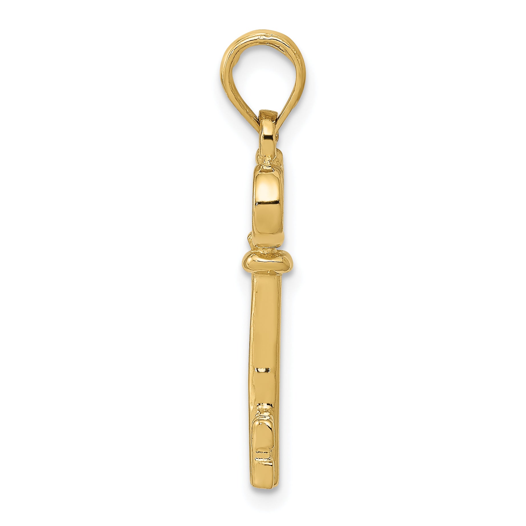 10K Polished 3-D Key Charm Secondary image