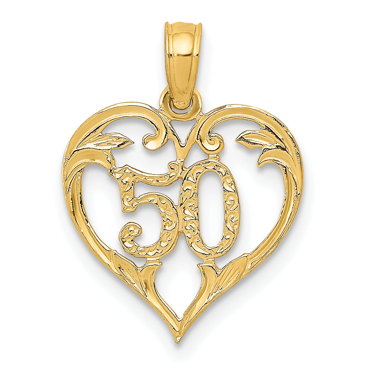 10k 50 in Heart Cut-out Pendant Main image