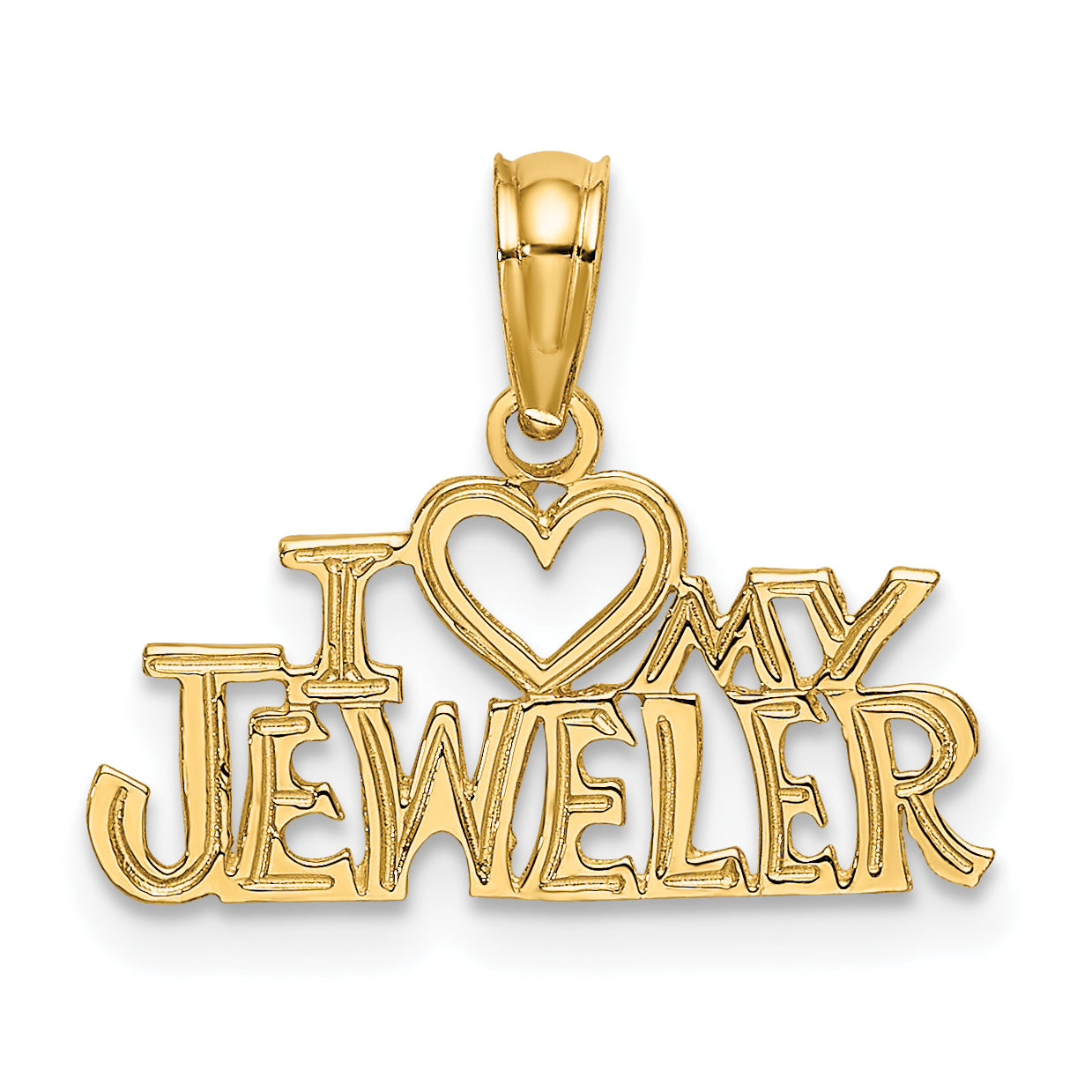10k I HEART MY JEWELER Charm Main image