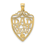 10K DAD OF THE YEAR Plaque Pendant