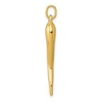 10k Italian Horn Charm