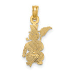 10K Polished Snowman Pendant