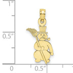 10K Polished Snowman Pendant