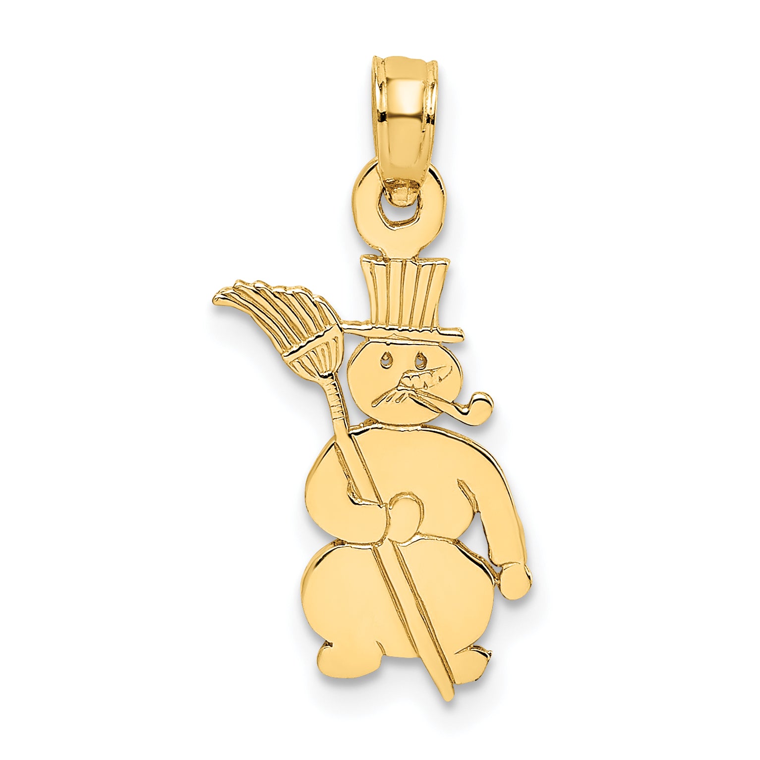 10K Polished Snowman Pendant Main image