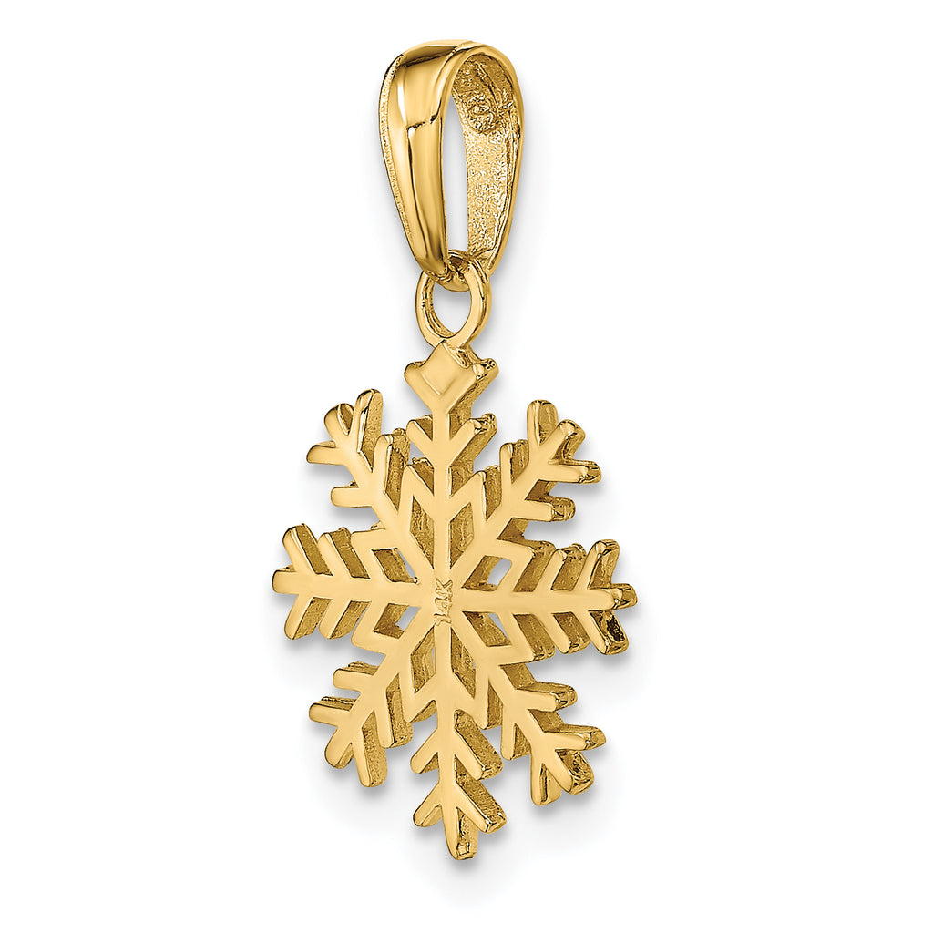 10k Snowflake Pendant