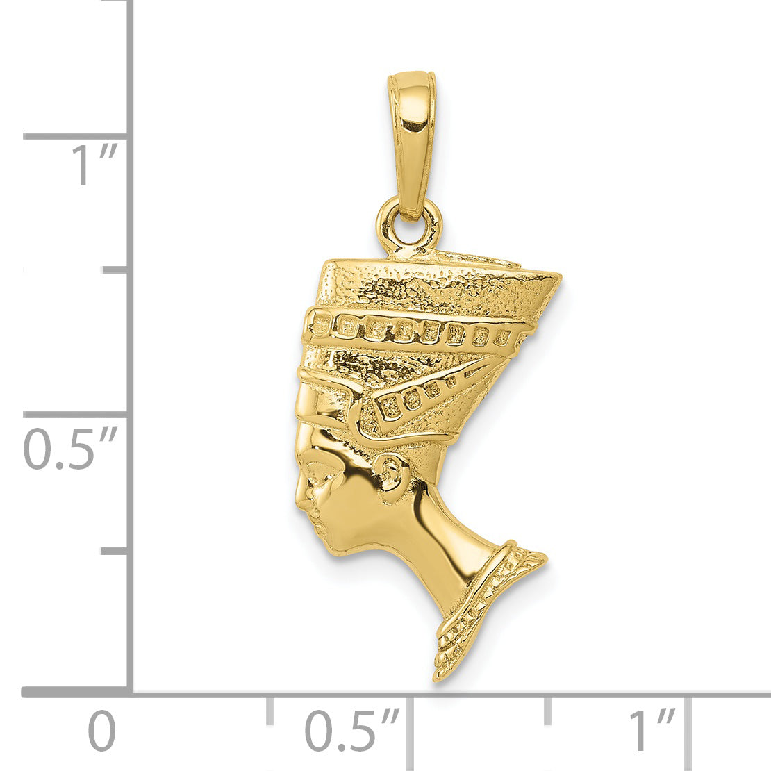 10k 3-D Nefertiti Pendant