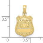 10k Police Badge Pendant