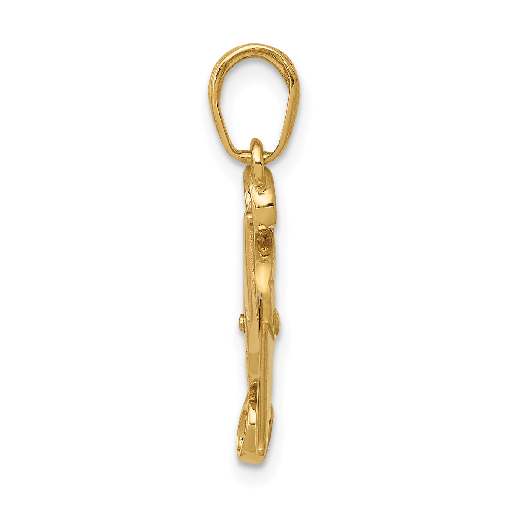 10k 3-D Moveable Scissors Pendant Secondary image
