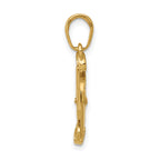 10k 3-D Moveable Scissors Pendant