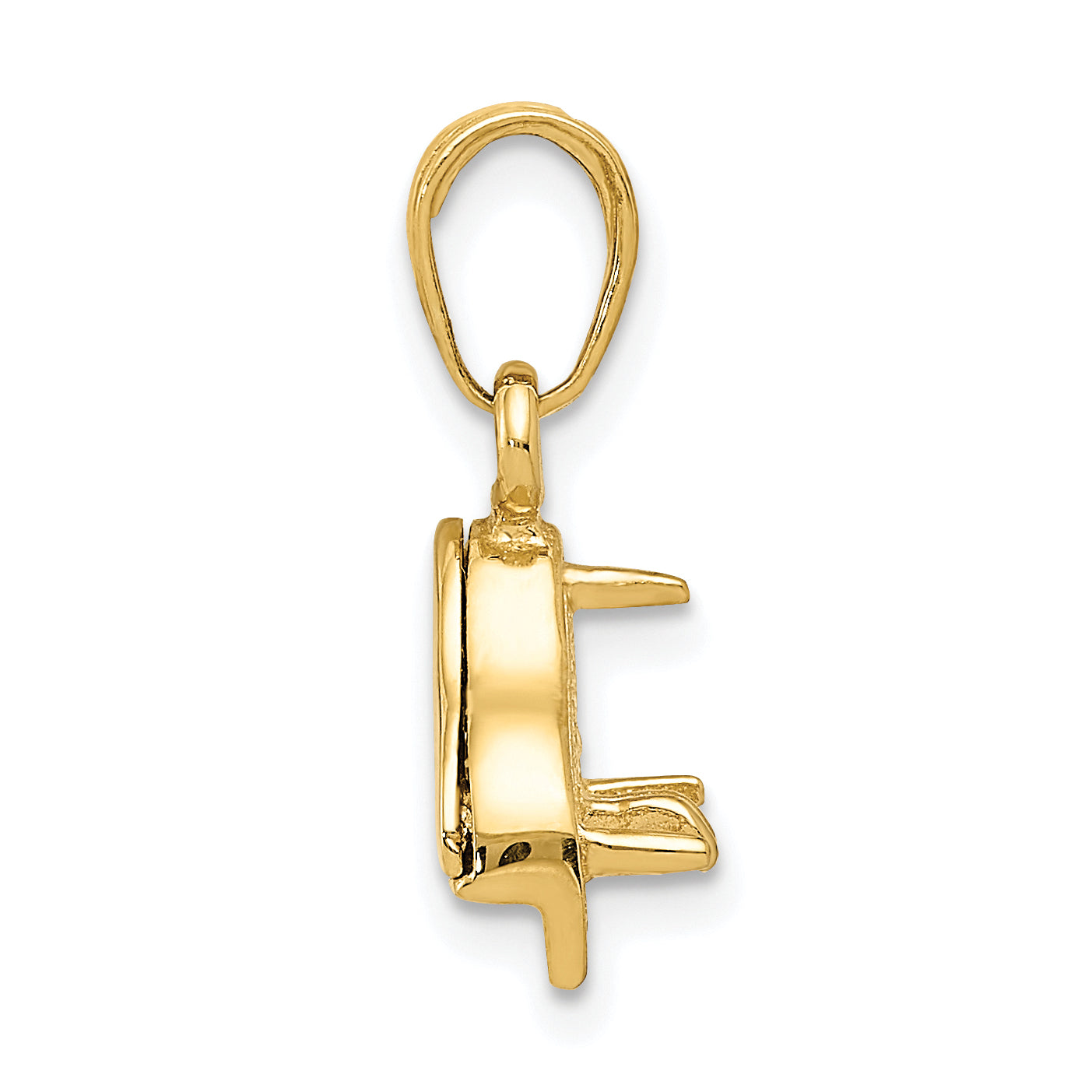10K Yellow Gold 3-D Lid Opens Grand Piano Pendant Secondary image