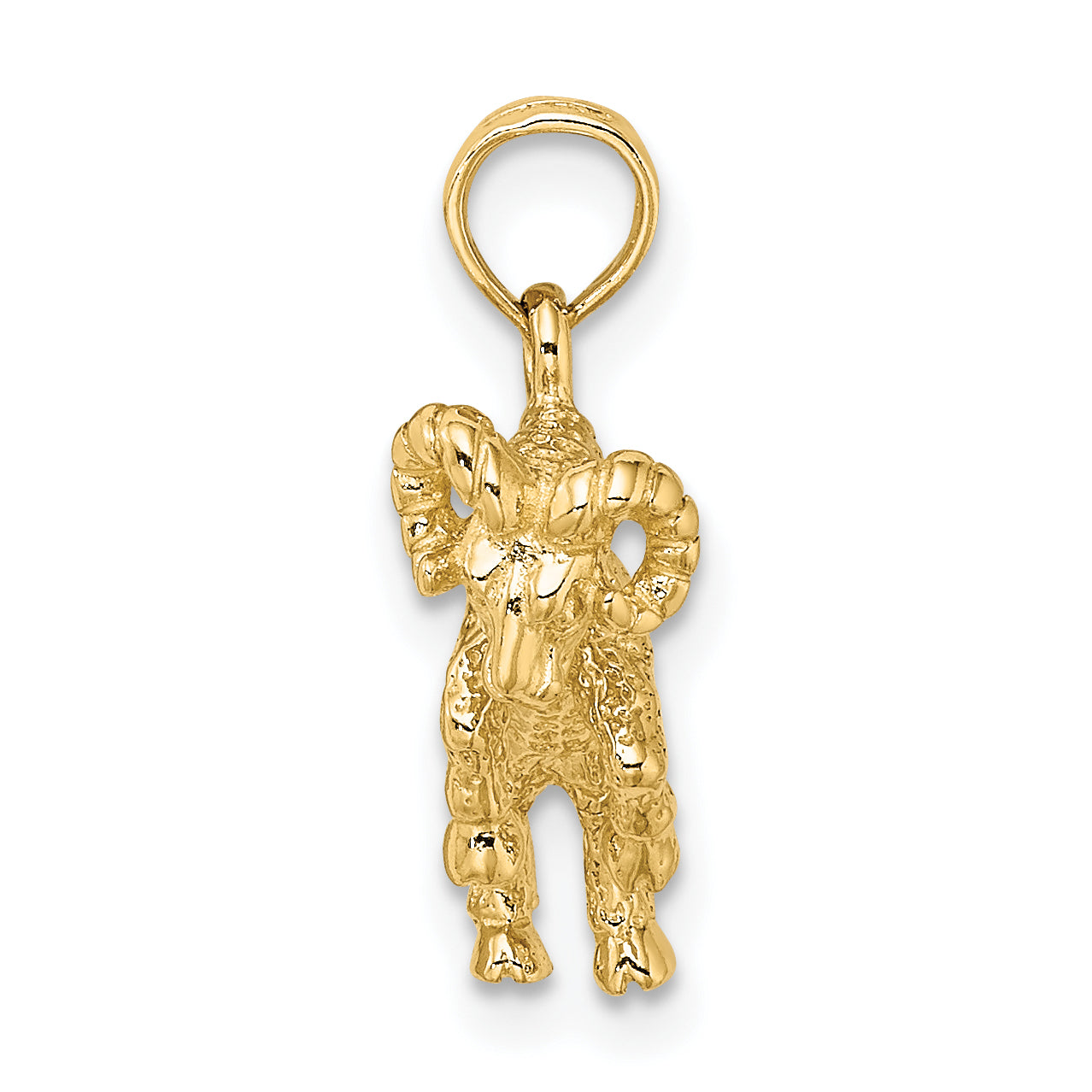 10K 3-D Aries Zodiac Pendant Secondary image