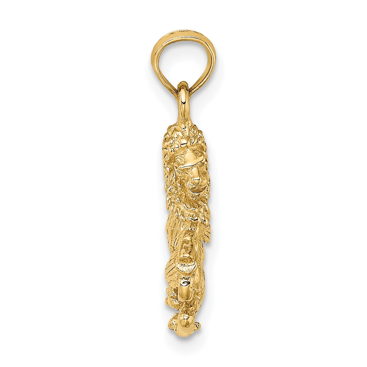 10K 3-D Leo Zodiac Pendant Secondary image