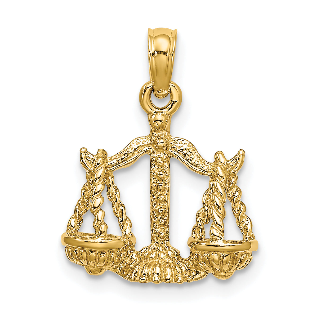 10K 3-D Libra Zodiac Pendant Main image