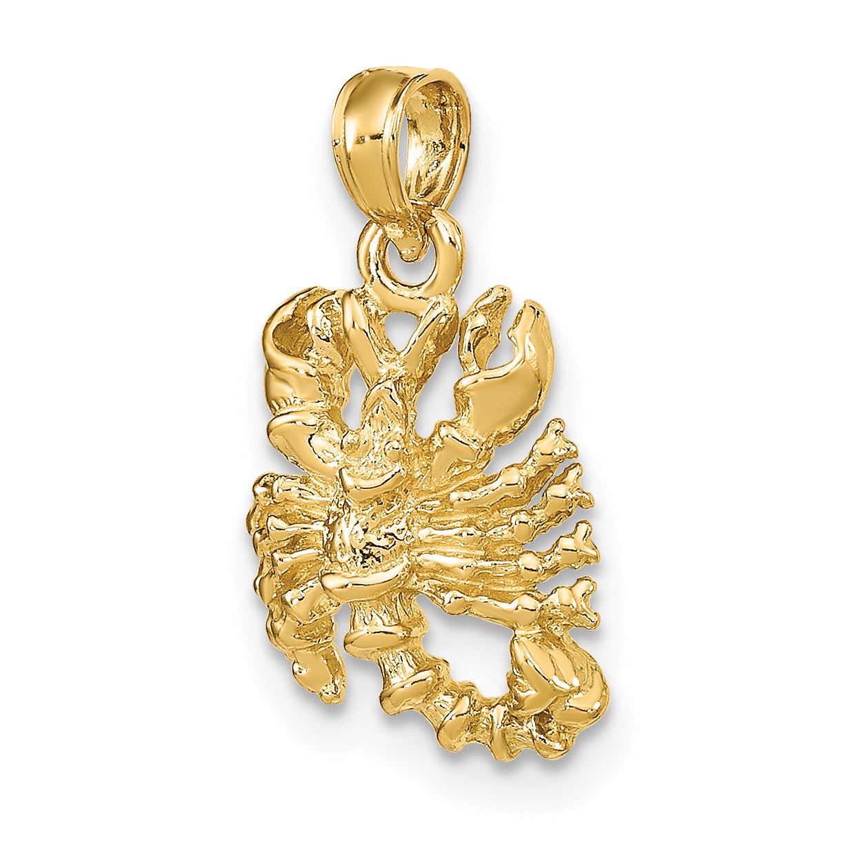 10K 3-D Scorpio Zodiac Pendant