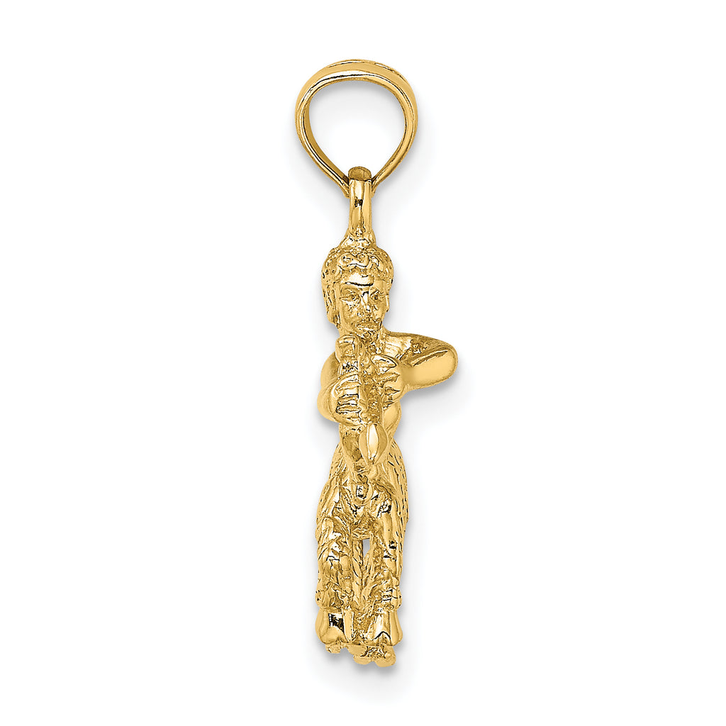 10K 3-D Sagittarius Zodiac Pendant
