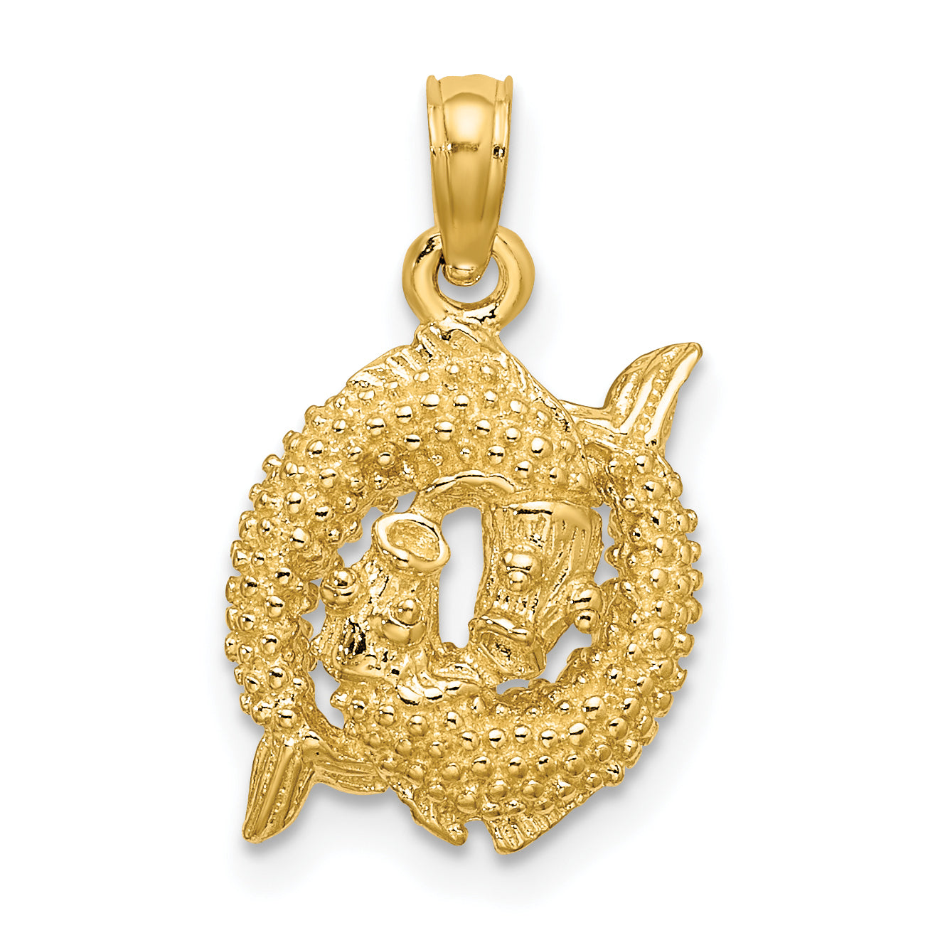 10K 3-D Pisces Zodiac Pendant Main image