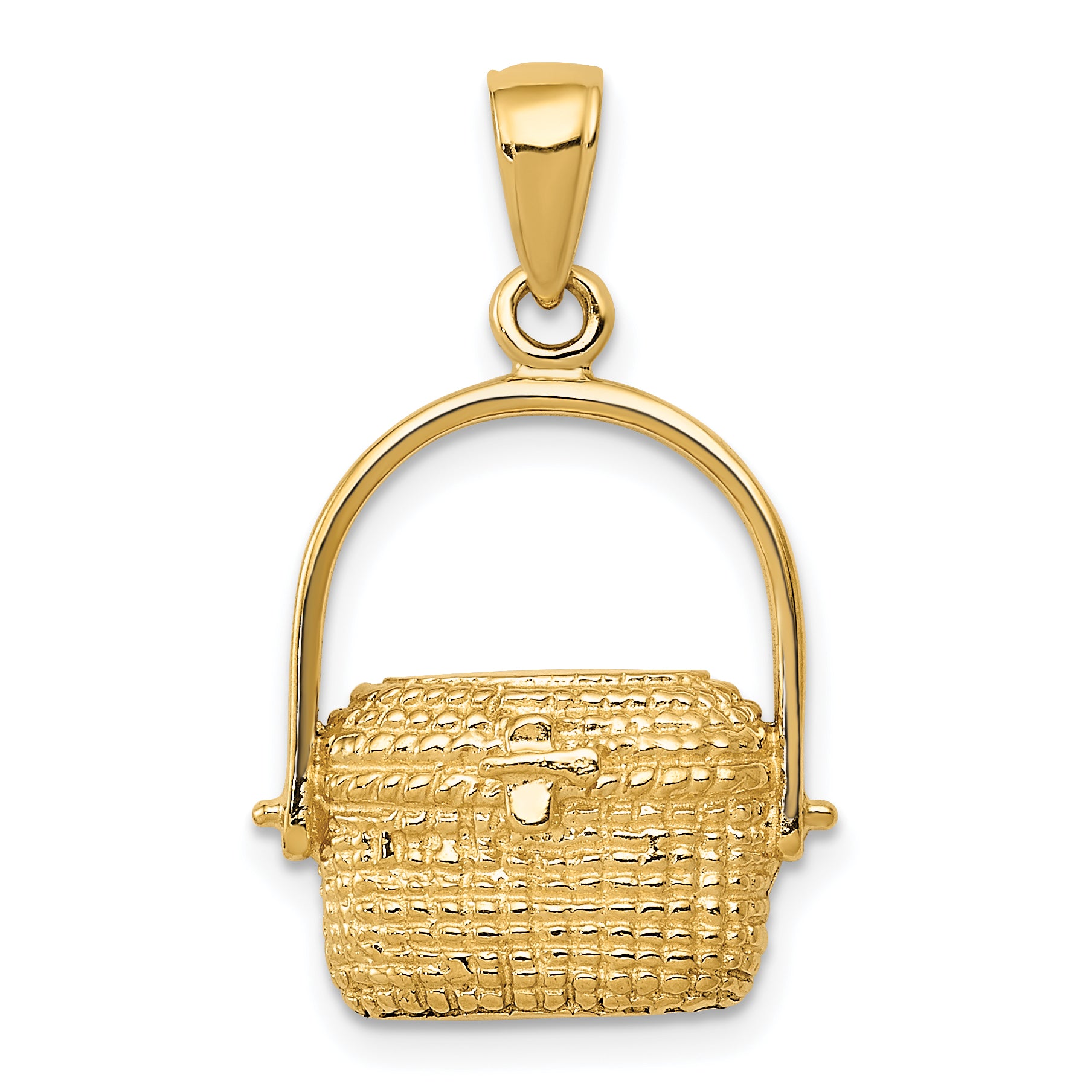 10k 2-D Large Nantucket Basket Pendant Main image