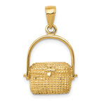10k 2-D Large Nantucket Basket Pendant