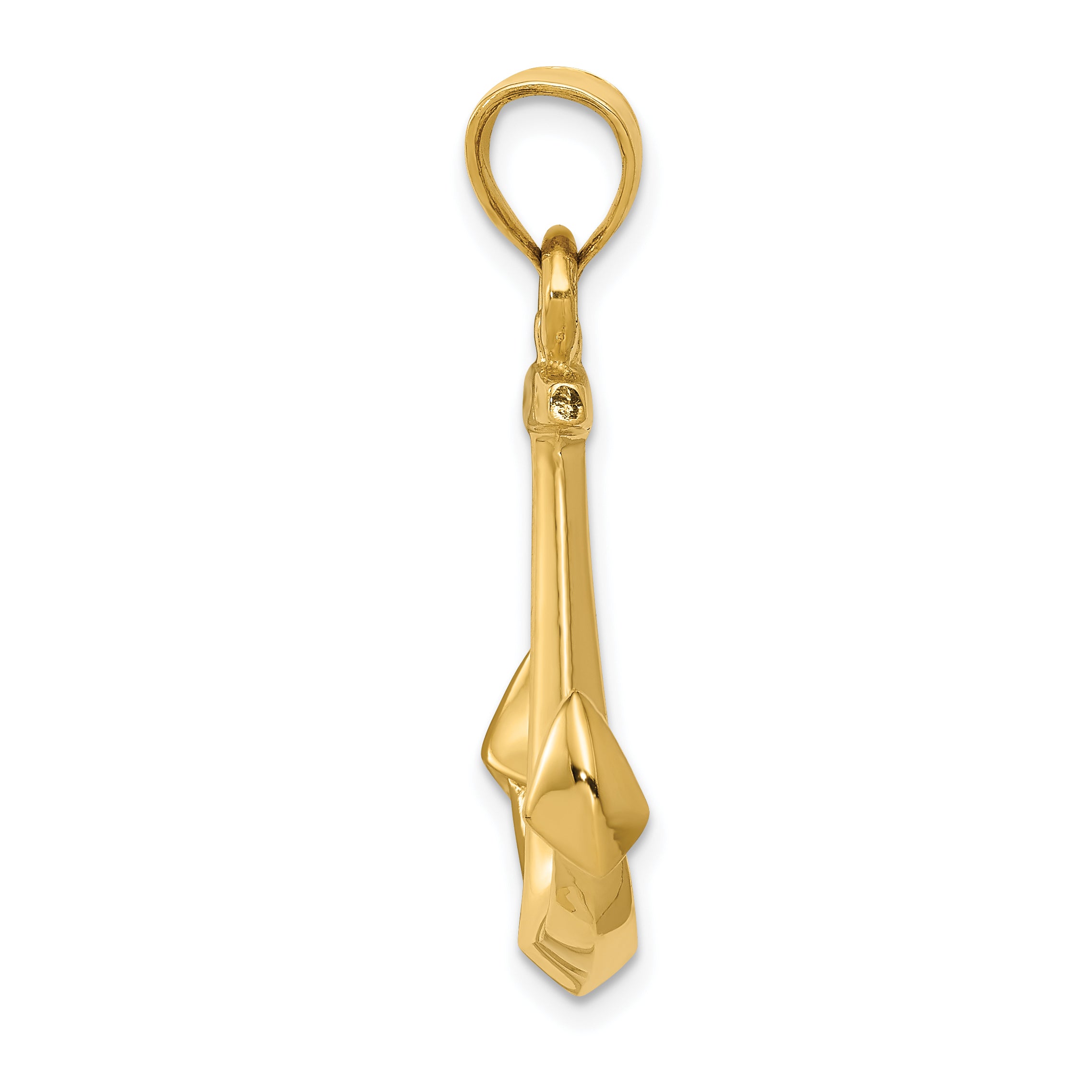 10K 3-D Anchor Pendant Secondary image
