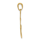 10K None 3-D Anchor Pendant - view 2