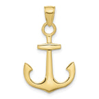 10K None 3-D Anchor Pendant - view 3