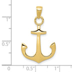 10K None 3-D Anchor Pendant - view 4