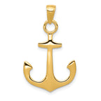 10K None 3-D Anchor Pendant