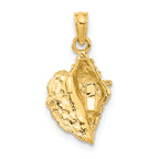 10k Conch Shell Pendant