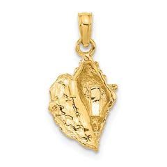 10k Conch Shell Pendant
